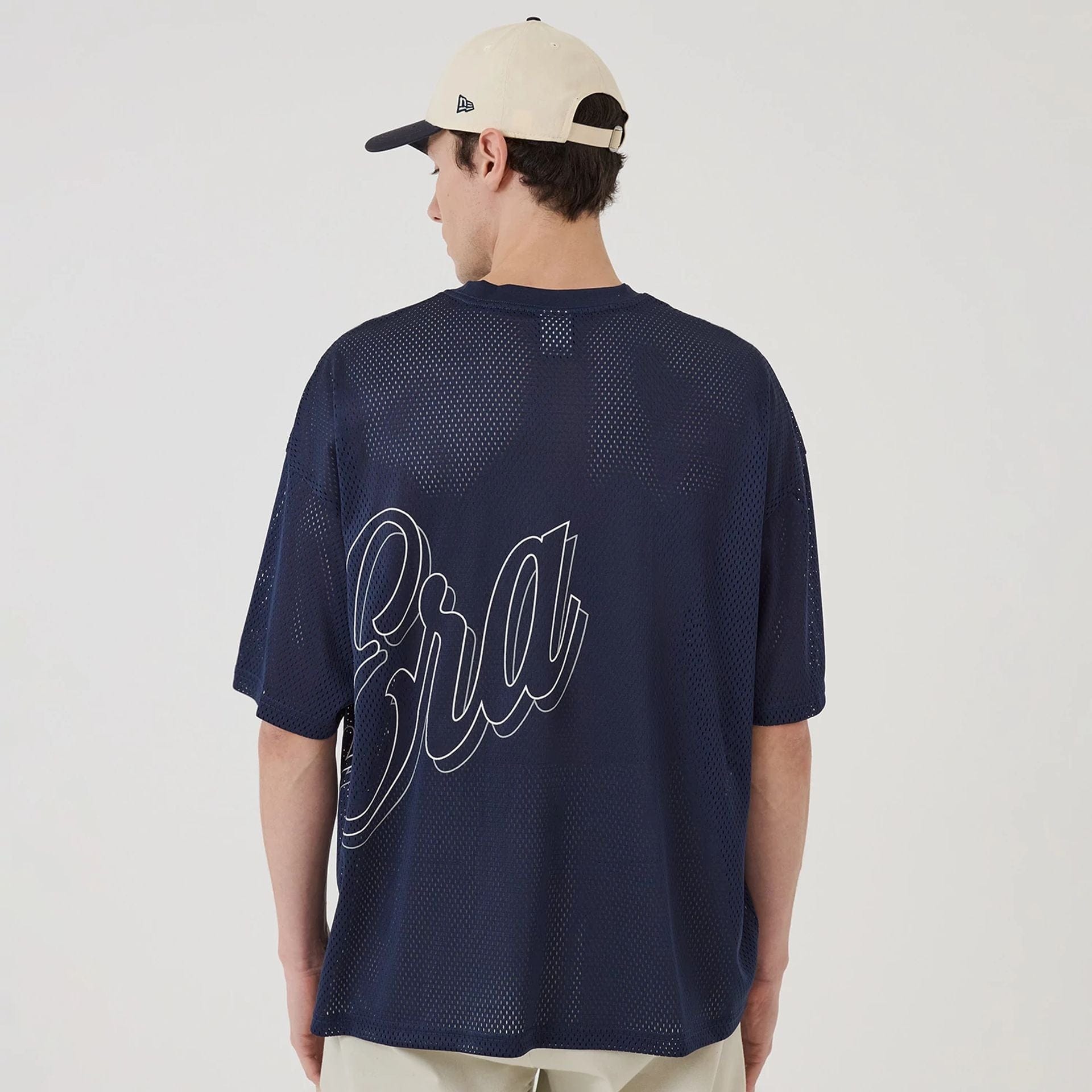New Era Mix League Blue Oversized Mesh T-Shirt