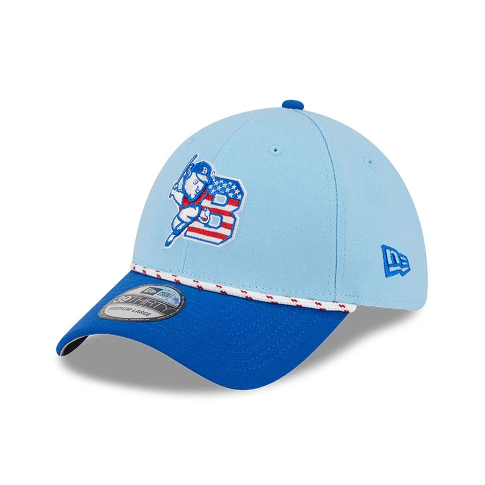 Buffalo Bisons MiLB 4th Of July Blue 39THIRTY Stretch Fit Cap