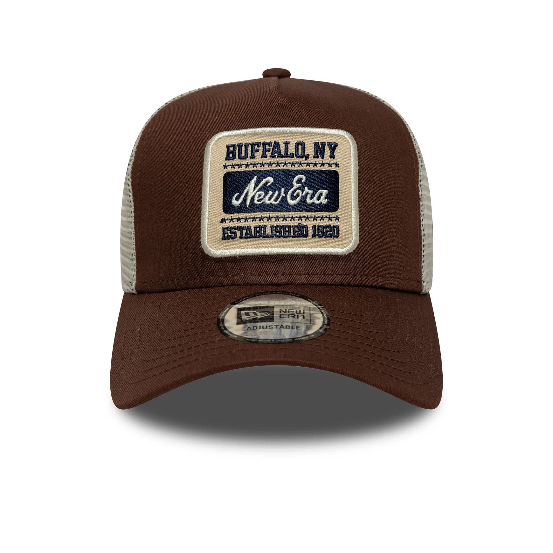 New Era Patch Brown 9FORTY A-Frame Trucker Cap