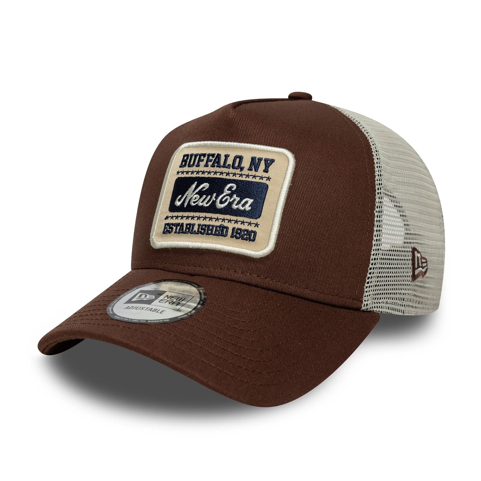 New Era Patch Brown 9FORTY A-Frame Trucker Cap