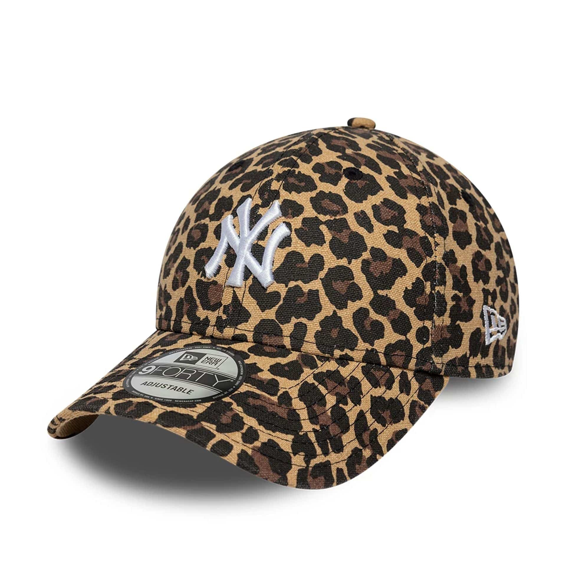 Womens New York Yankees MLB Leopard Black 9FORTY Adjustable Cap