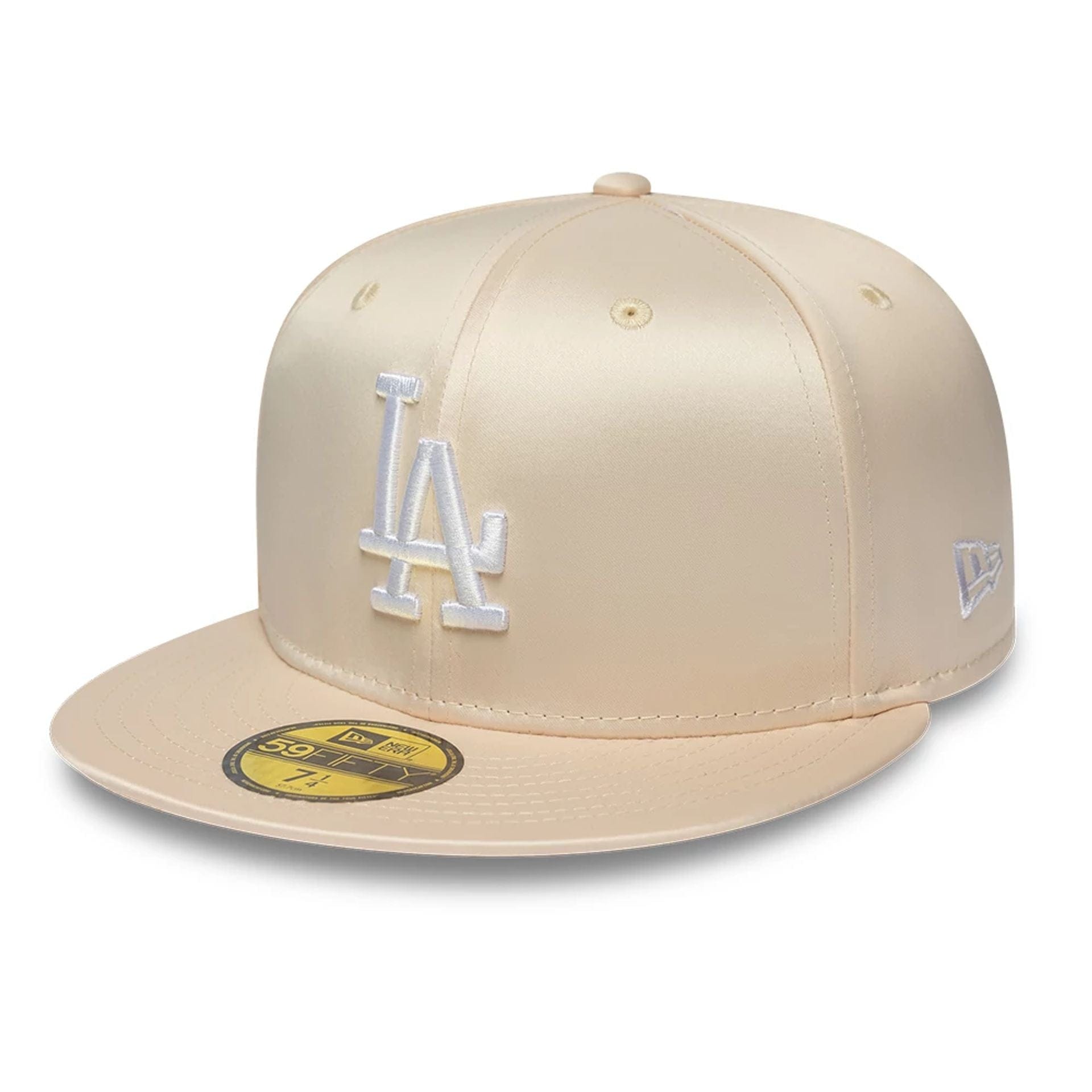 LA Dodgers MLB Satin White 59FIFTY Fitted Cap