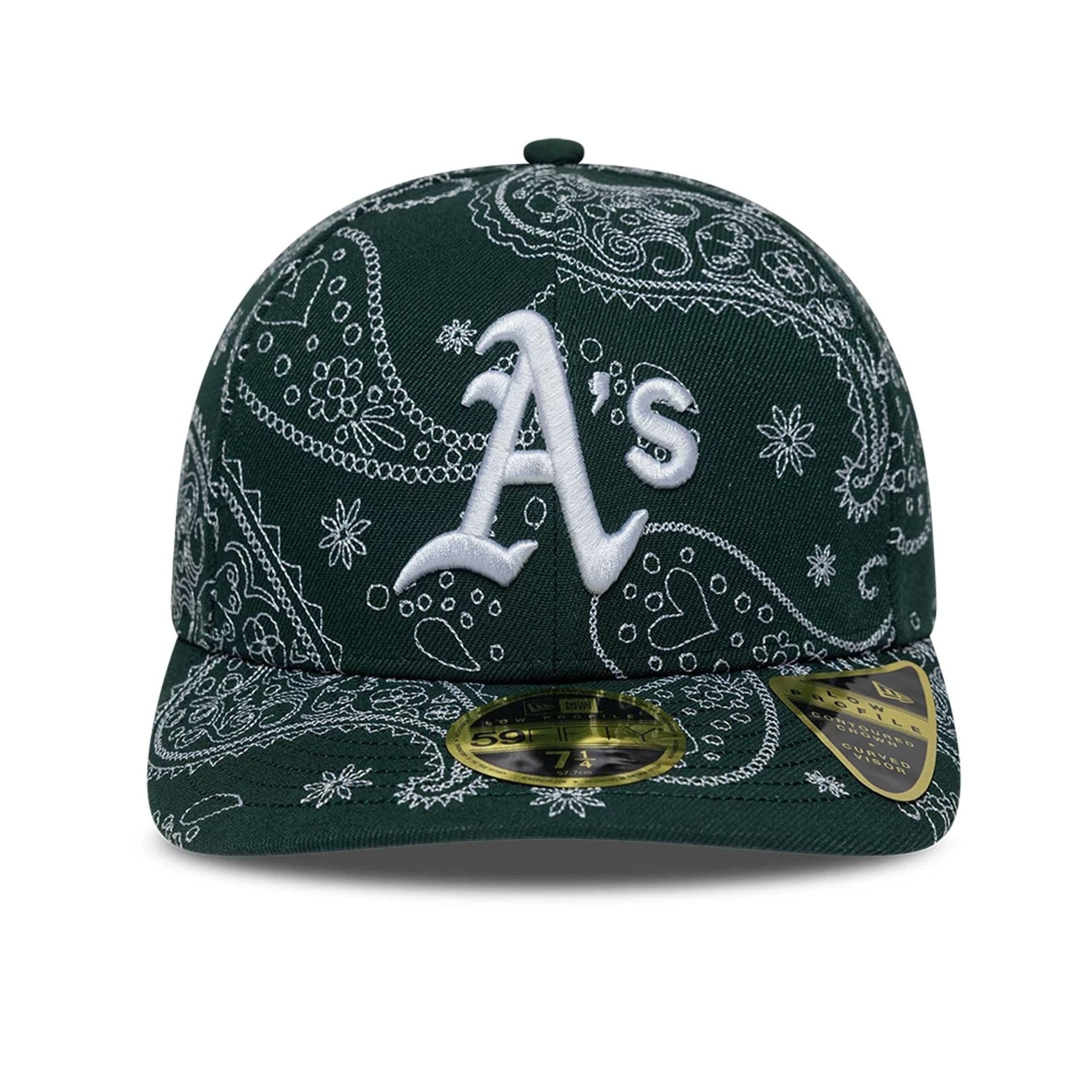 Athletics MLB All Over Paisley Dark Green Low Profile 59FIFTY Fitted Cap