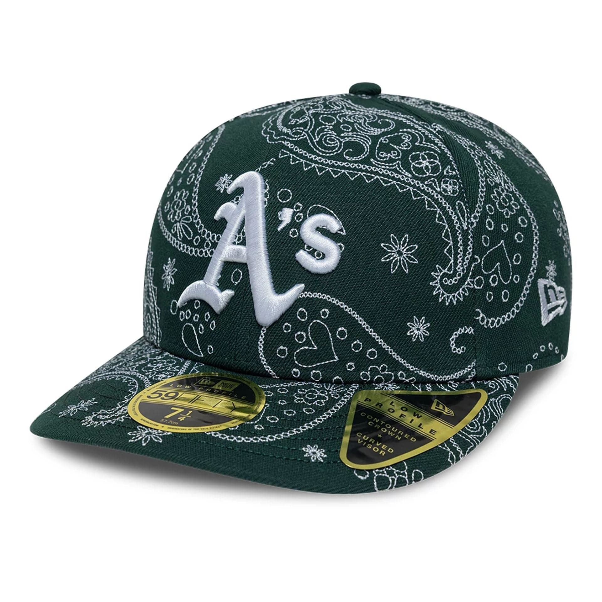 Athletics MLB All Over Paisley Dark Green Low Profile 59FIFTY Fitted Cap