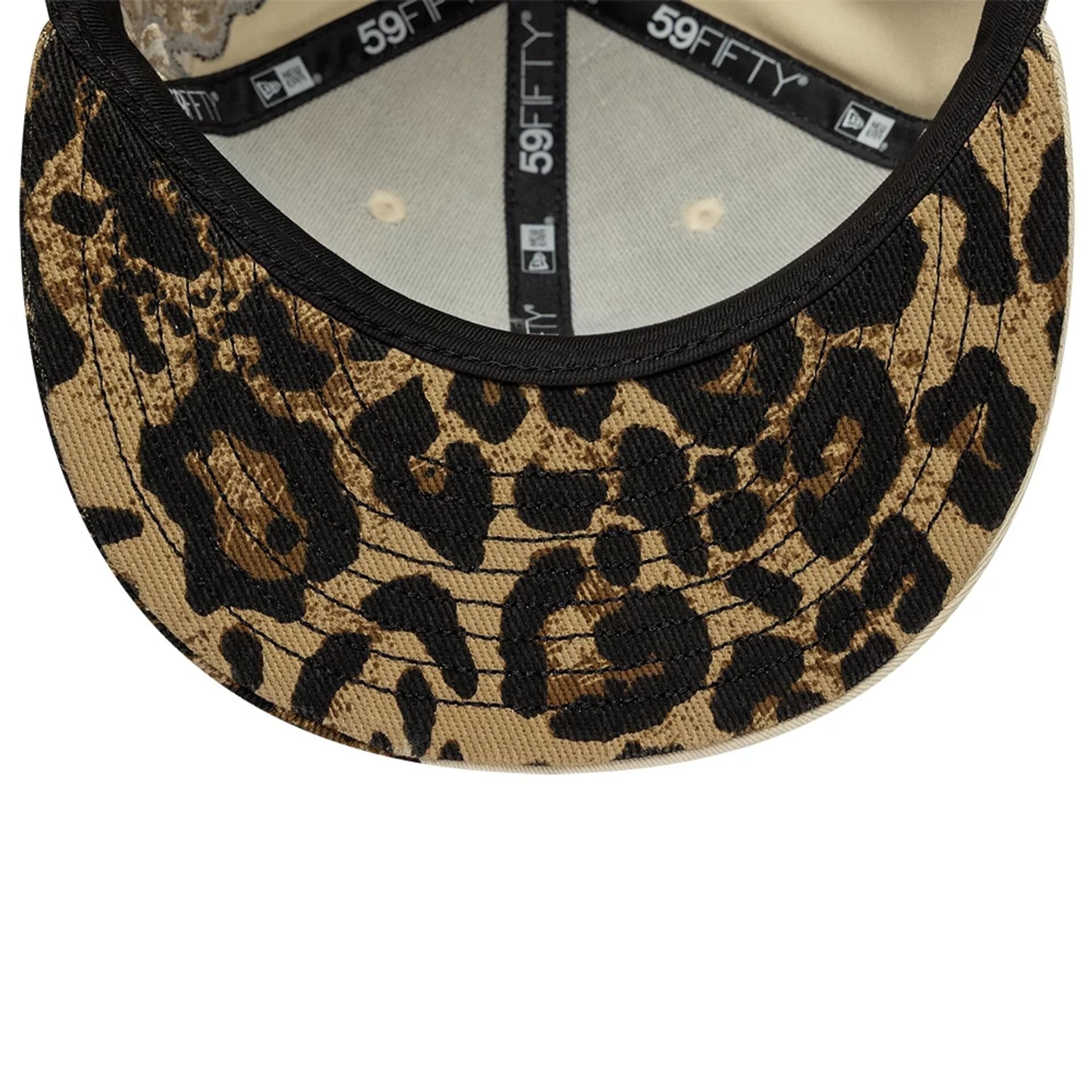 New York Yankees MLB Floral Leopard Light Beige 59FIFTY Fitted Cap